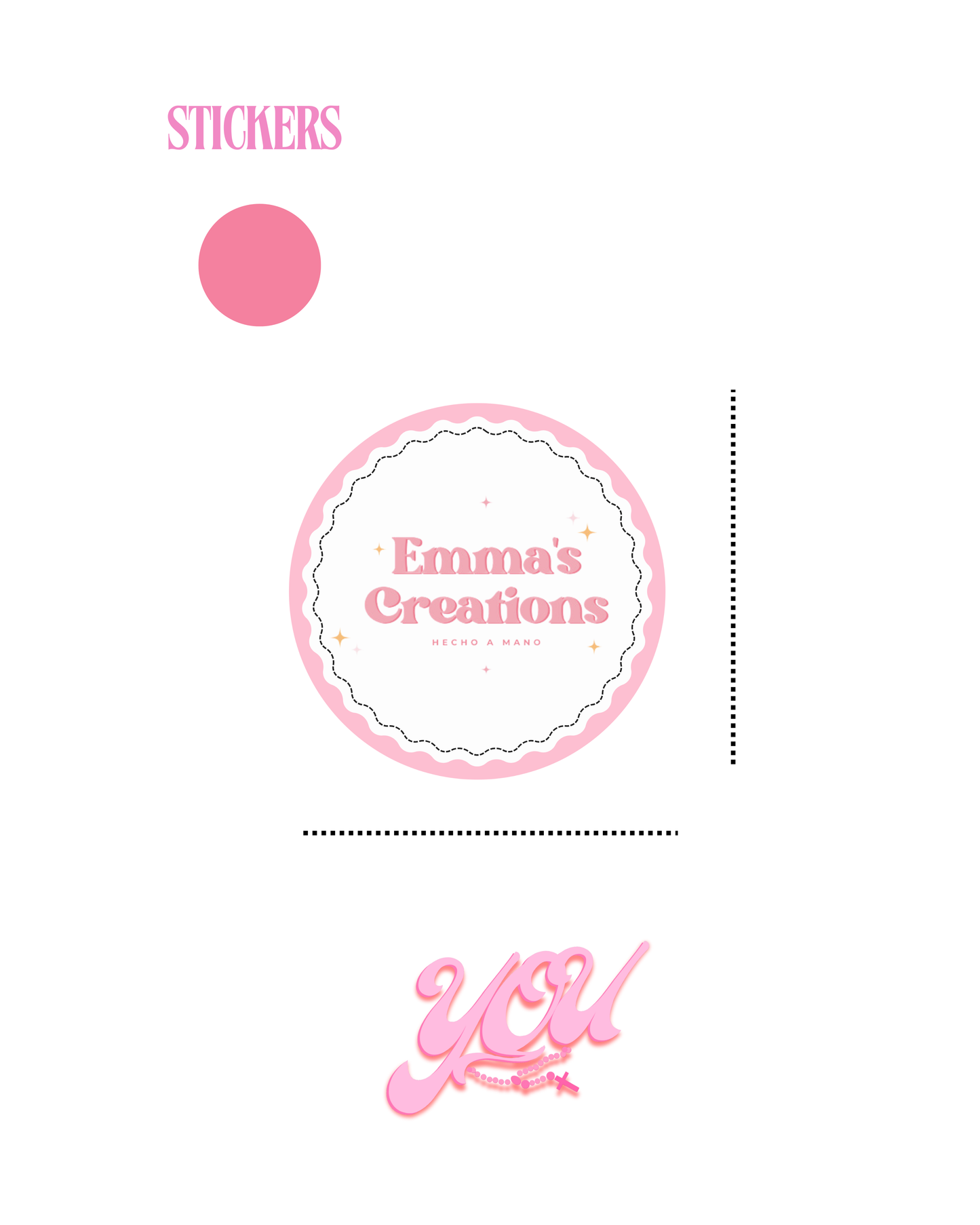 BW Round Sticker 1 page