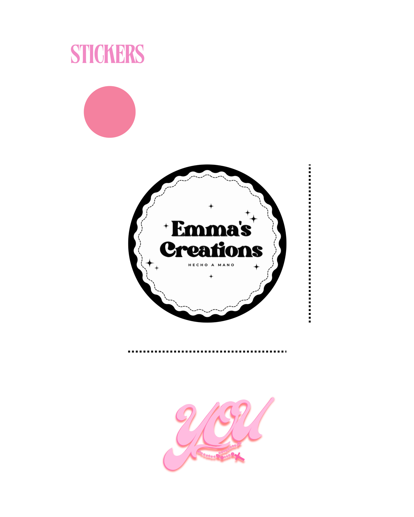 BW Round Sticker 1 page